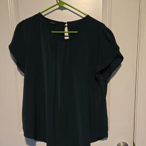 a new day Deep Green Short Sleeve Blouse